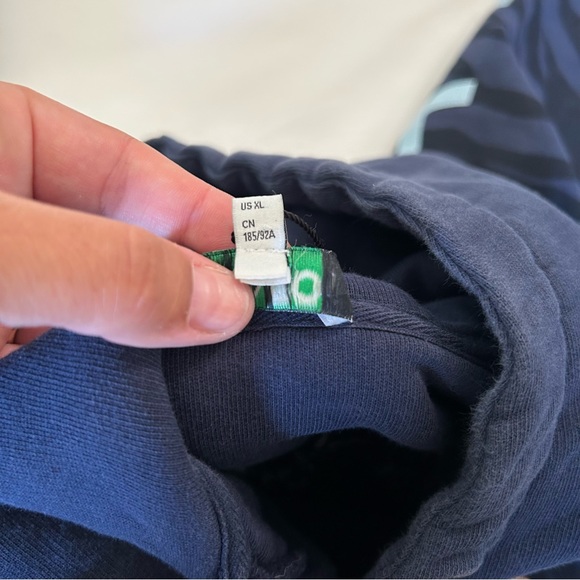 Kenzo Paris Vintage Navy Pullover Logo Hoodie Sweatshirt Embroidered Tigers XL - Picture 13 of 16